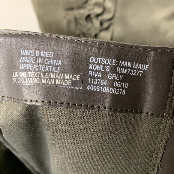 Elle Grey Ruffled Tall Wedge KneeHigh Boots Size 8 - Picture 6 of 7